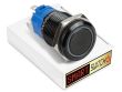22mm 2NO2NC Black Aluminium ANGEL EYE HALO Latching LED Switch 12V/3A (19mm Hole) - PURPLE